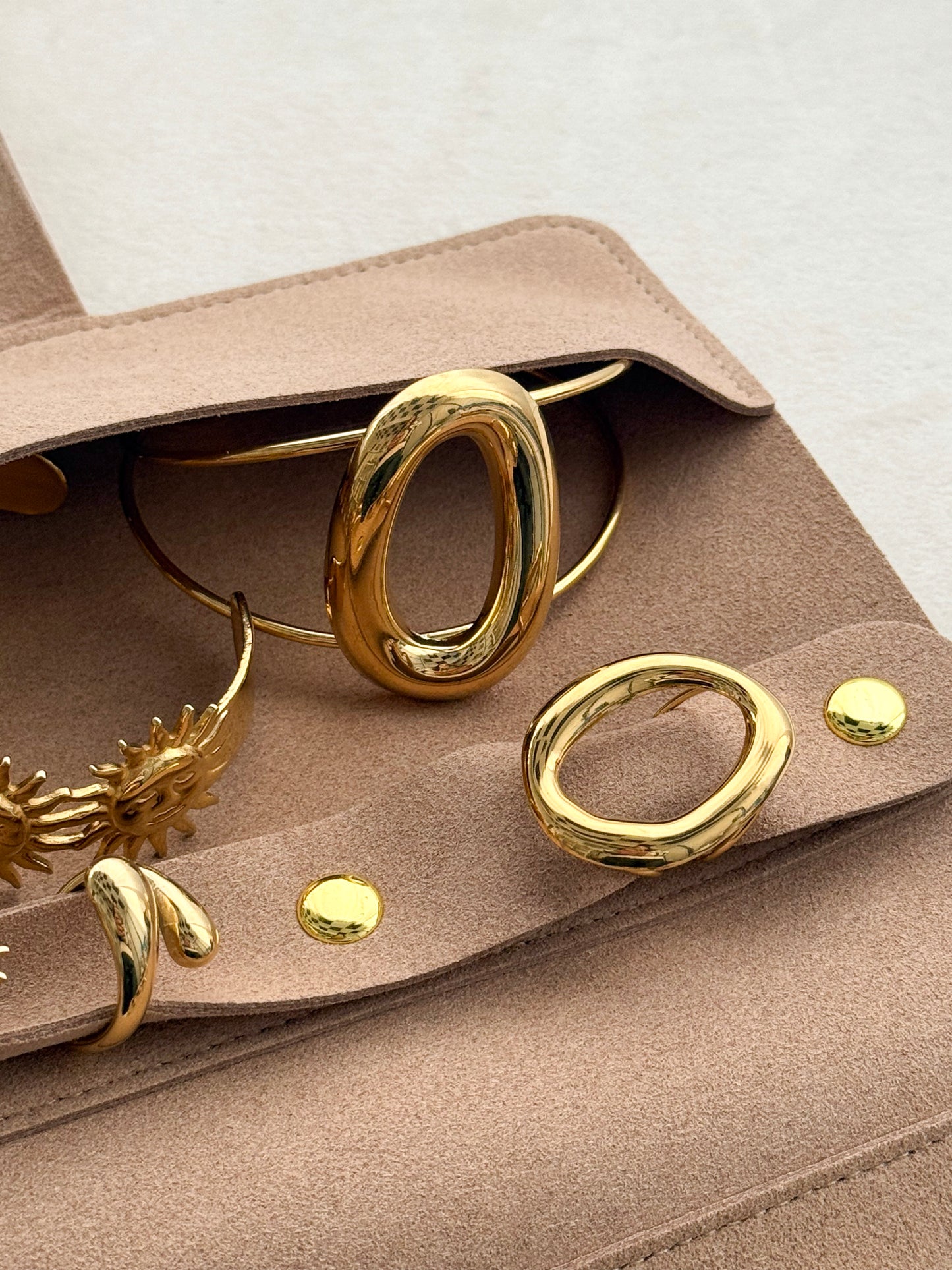 Porta-Jóias Compacto Agnese | Camel