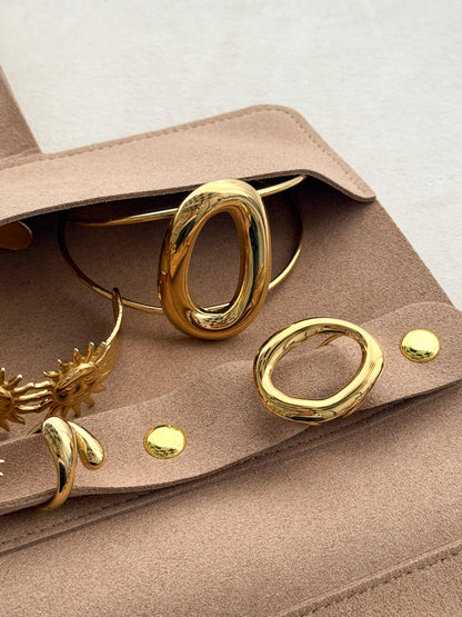 Porta-Jóias Compacto Agnese | Camel