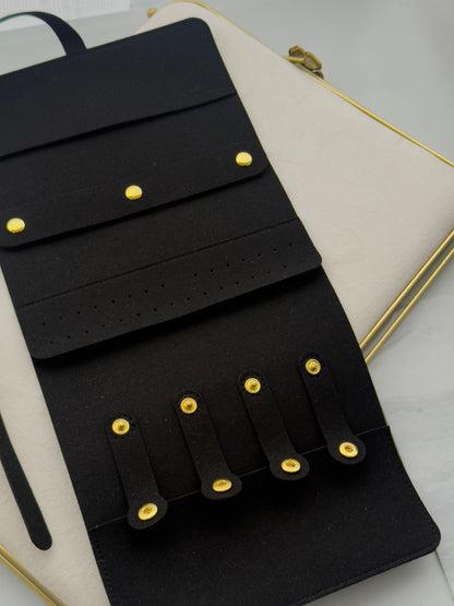 Porta-Jóias Compacto Agnese | Preto