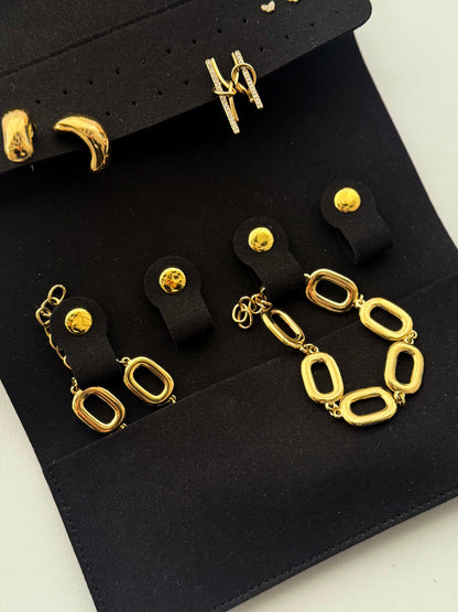 Porta-Jóias Compacto Agnese | Preto